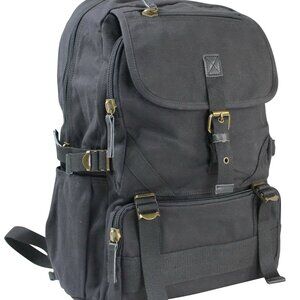 19" Mountain Hiking Sport Canvas Backpack C05BLK
